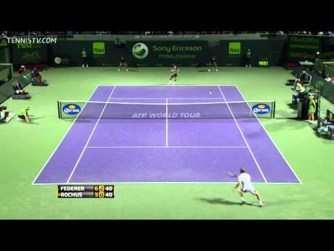 Federer vs. Rochus - Miami 2011 - R4 - HD