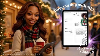 Vlogmas Video 3 | How I Plan My Day Using Block Planning, Top 3 Goals & a Running To-Do