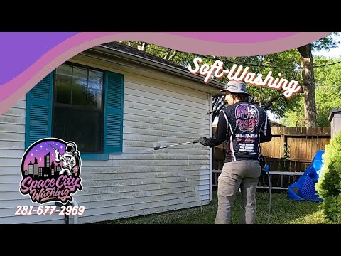 Pressure washing service video in Spring TX by Space City Washing