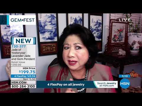 Jade of Yesteryear Lavender Jade and Amethyst Pendant wi...