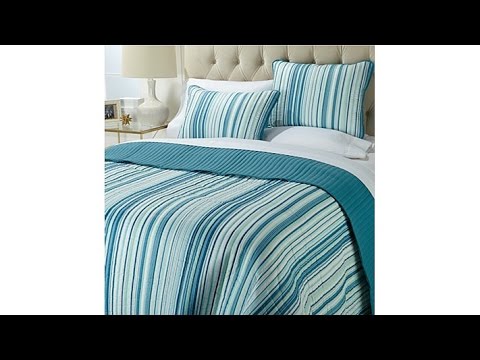 Concierge Collection 3piece Striped Quilt Set