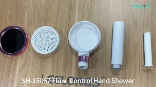 15067 Easy-clean Matte White Color Mirror Spray Panel Flow Control Hand PP Filtered Shower Head