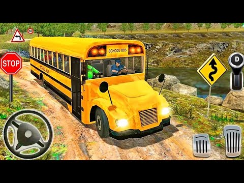 Offroad High School Bus Driver Simulator - Bus Driving Simulator 3D - Android Game Play