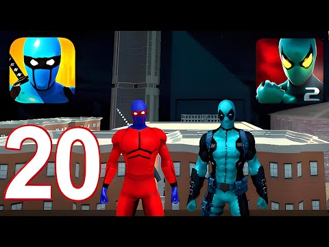 Power Spider Hero 2 Vs Blue Ninja Rope Hero - Gameplay Walkthrough Part 20 (iOS, Android)