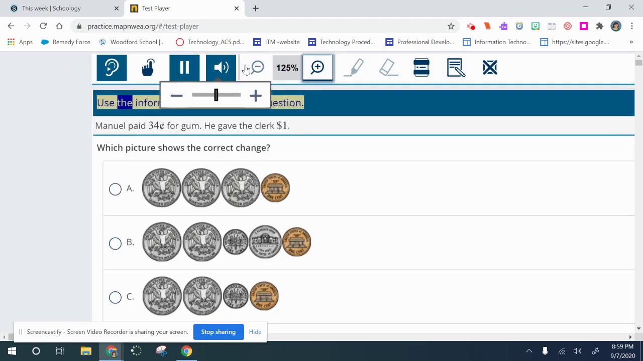 5th/6th grade MAP practice instructions