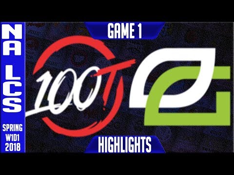 100 vs OPT Highlights | NA LCS Spring 2018 S8 W1D1 | 100 Thieves vs Optic Gaming Highlights