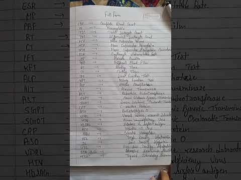#dmlt #all test full form #bloodtest