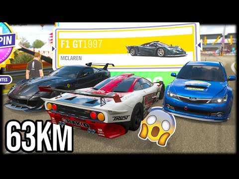 CORRIDA de 63KM com CARROS de ROLETA *segura nois* - Forza Horizon 4