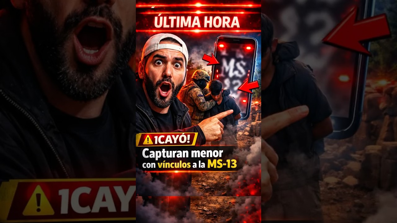 ⏰🇸🇻 ÚLTIMA HORA:Capturan menor con vínculos a la MS-13 en frontera de El Salvador 😱
