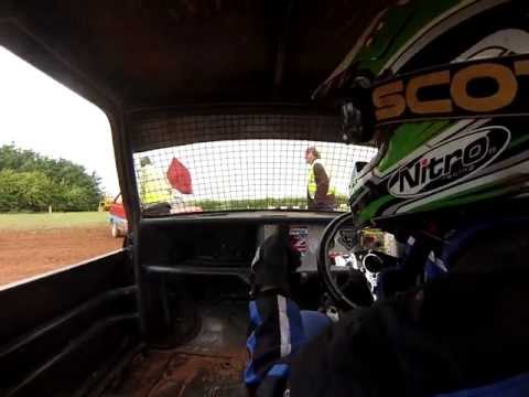 30/6/13 go pro solway autograss junior saloon crash!