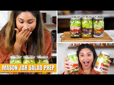 These 3 EASY Mason Jar Salads Helped Me Lose 135 Pounds! Keto & Low Carb Meal Prep