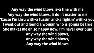 Frank Zappa - Anyway the wind blows (LYRICS)