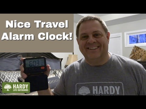Digital Travel Alarm Clock, 3.54" LCD Display, 9 Minute Snooze, 2 Volume Levels, Backlight, battery