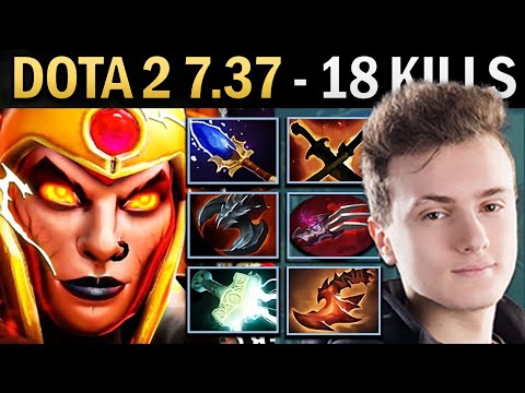 Legion Commander Gameplay Miracle with Mjolnir and 18 Kills - Dota 7.38