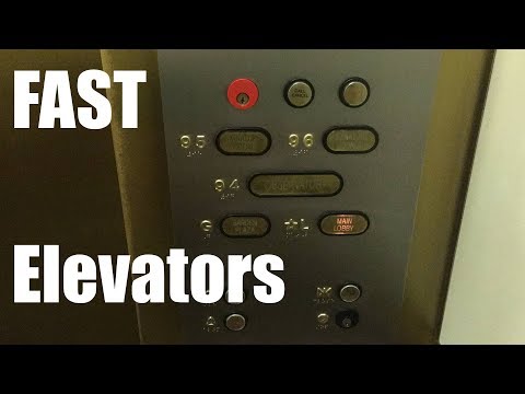 SUPER FAST Otis Traction Elevators @ John Hancock - Chicago, IL