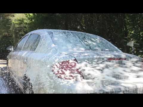 Griot's Garage foaming sprayer on a small car