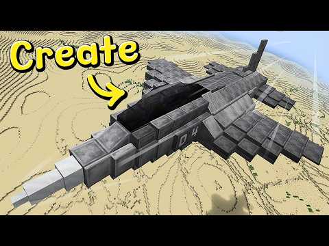 Ich baue einen funktionierenden Kampfjet in Minecraft Create