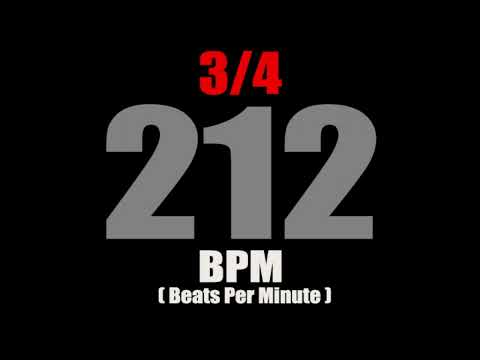 Metronome 212 BPM For Time Signature 3/4
