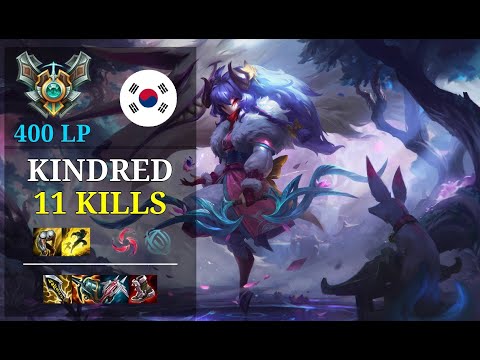 Kindred ADC vs Aphelios - 11 kills - 아라드레인저출동 KR Grandmaster (400 LP) Patch 11.5