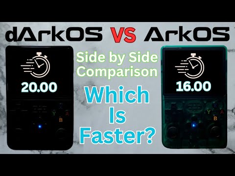 dArkOS VS ArkOS R36S Side by Side Comparisons - Speed & Performance