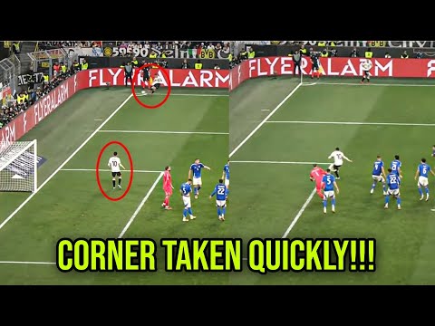 Germany’s INSANE ‘1000 IQ’ Corner vs Italy – The Most Bizarre Goal of 2025!