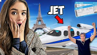 Surprising my Girlfriend with her Dream Vacation 🗼🎂 **Birthday trip to Paris** Emotional reaction