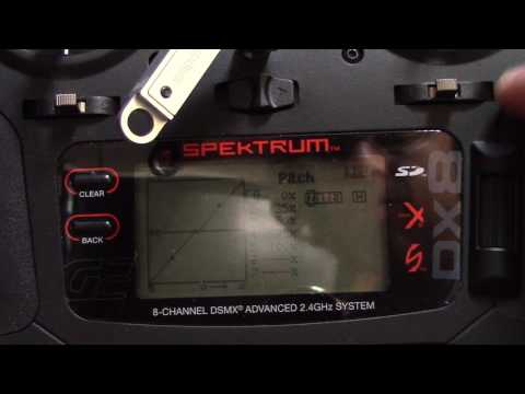 Flybrarless helicopter setup in Spektrum TX