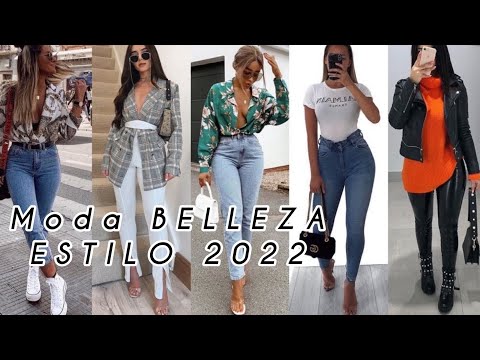 MODA CASUAL 2022 | TENDENCIAS DE ROPA BÁSICA DE MODA JEANS + BLUSAS + TACONES IDEAS FASHION 2022/23
