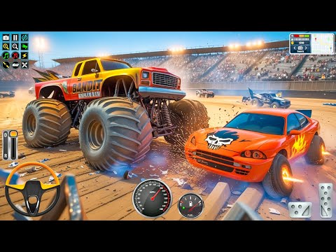 American Monster Trucks Crashing Arena Demolition Derby Battle Simulator - Android Gameplay.