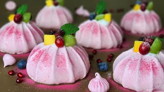 No Flour / 미니 머랭 케이크 파블로바 만들기 / Mini Meringue Cake Pavlova Recipe / ミニ パブロワ / मिनी पावलोवा