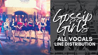 Girls&#39; Generation - GOSSIP GIRLS (All Vocals Distribution - Lead, Background, Chorus, Harmonies)