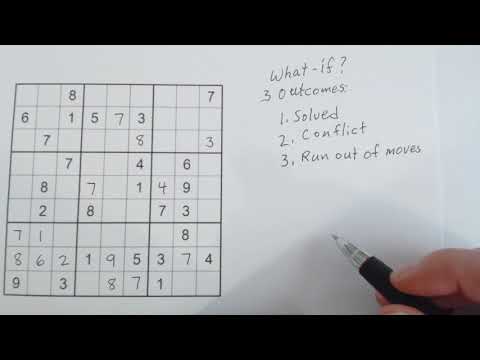 Sudoku Primer 85 - solving harder diabolical puzzle using what-if strategy (sudoku extreme tips)