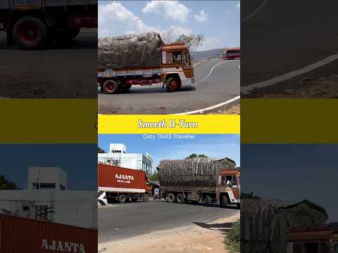 Heavy Loaded Leyland Truck | Ghat Road vs Highway U-Turn Challenge | Mass Driving Skill 🔥