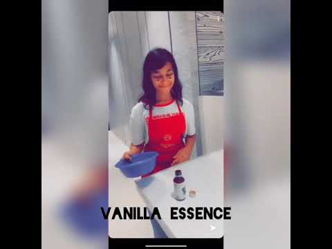 Cake baking of janisha's bday