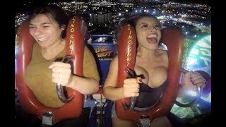 Screaming Sexy Girls on Slingshot Ride Compilation