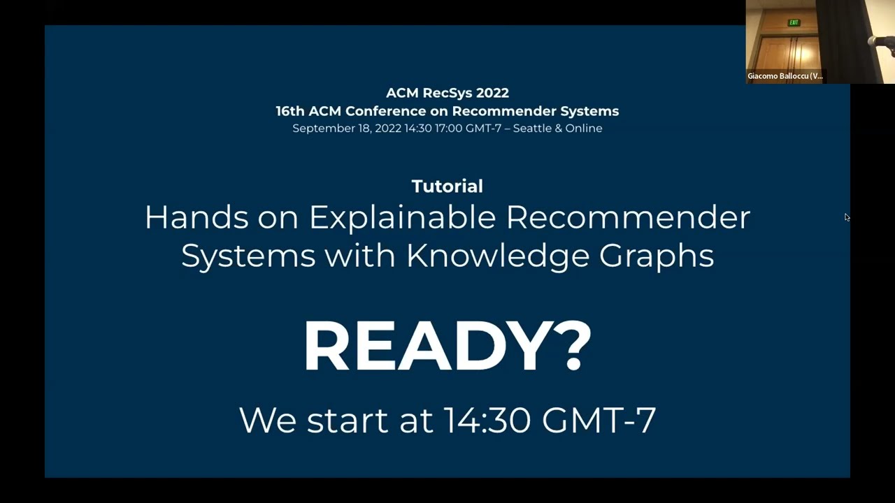 Tutorial 3A Hands on Explainable Recommender Systems with Knowledge Graphs