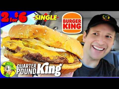 , title : 'Burger King® SINGLE QUARTER POUND KING™ Review! 🍔👑⚖️🤴 2 FOR $6 | Peep THIS Out! 🕵️‍♂️'