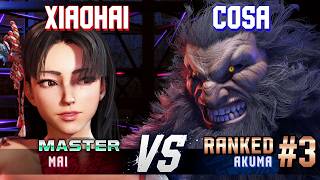 SF6 ▰ XIAOHAI (Mai) vs COSA (#3 Ranked Akuma) ▰ High Level Gameplay