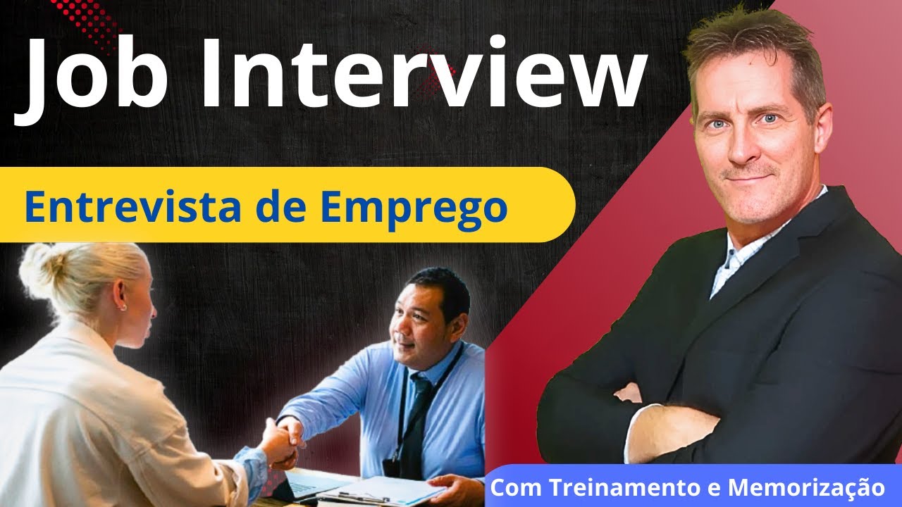 Muito VOCABULÁRIO em uma ENTREVISTA DE EMPREGO EM INGLÊS. MÉTODO com TREINO DE VERDADE-AUDIO/TEXTO