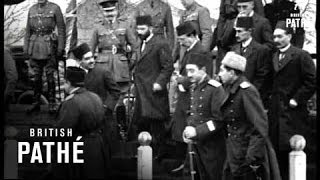 Shah Of Persia Inspects Britain's Latest 'k' Boats (1919)