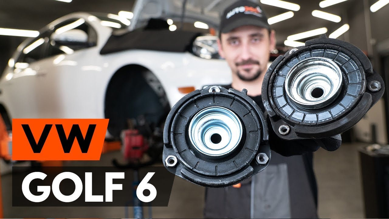 Como mudar cabeçotes do amortecedores da parte dianteira em VW Golf 6 - guia de substituição