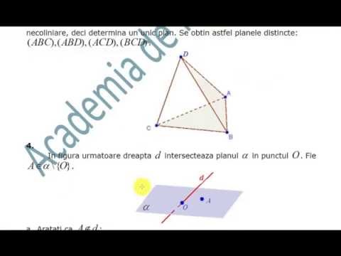 VIII-Geometrie-Puncte, drepte, plane. Determinarea dreptei si planului-Fixare