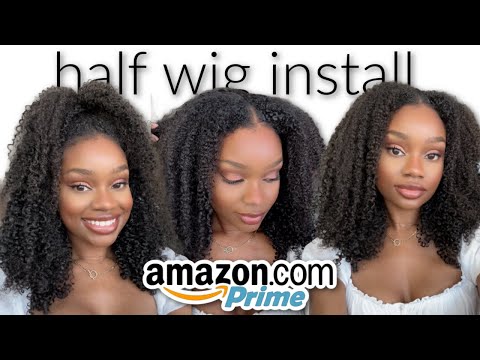 Back to Half Wigs😍 With or Without Leave Out! Super fast Curly half wig install Nadula Hair Amazon