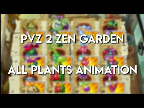 PvZ 2 ALL NEW Zen Garden Plants ANIMATIONS