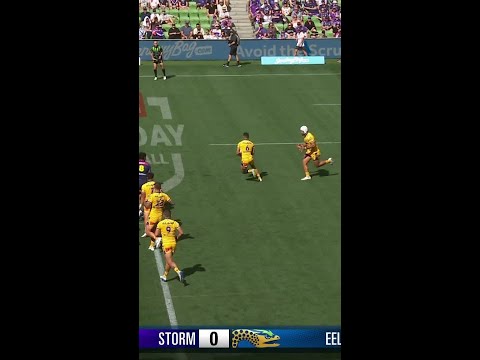 That's one way to get an offload away #nrl #rugbyleague #footy #rugby #Eels #Storm #Lomax