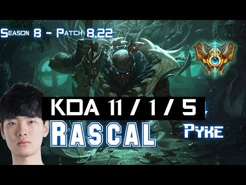 Rascal PYKE vs AATROX Mid - Patch 8.22 KR Ranked
