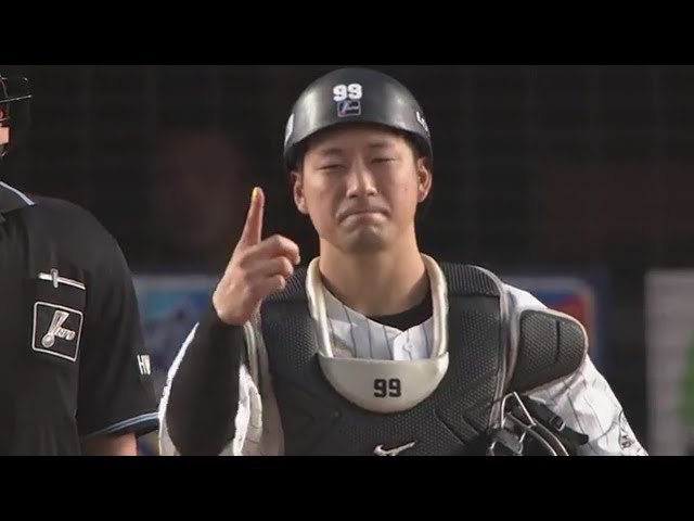 【7回表】ホークス・周東を止めた!! マリーンズ・柿沼 完璧な送球で盗塁を阻止!! 2020/11/3 M-H