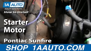 How to Replace Starter 96-98 Pontiac Sunfire