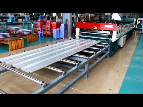 ECO IBR Roofing Sheet Roll Forming Machine Máy Cán Tôn Sóng Vuông
