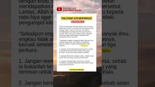 Download lagu 3 syarat ilmu bermanfaat #dakwahislam mp3